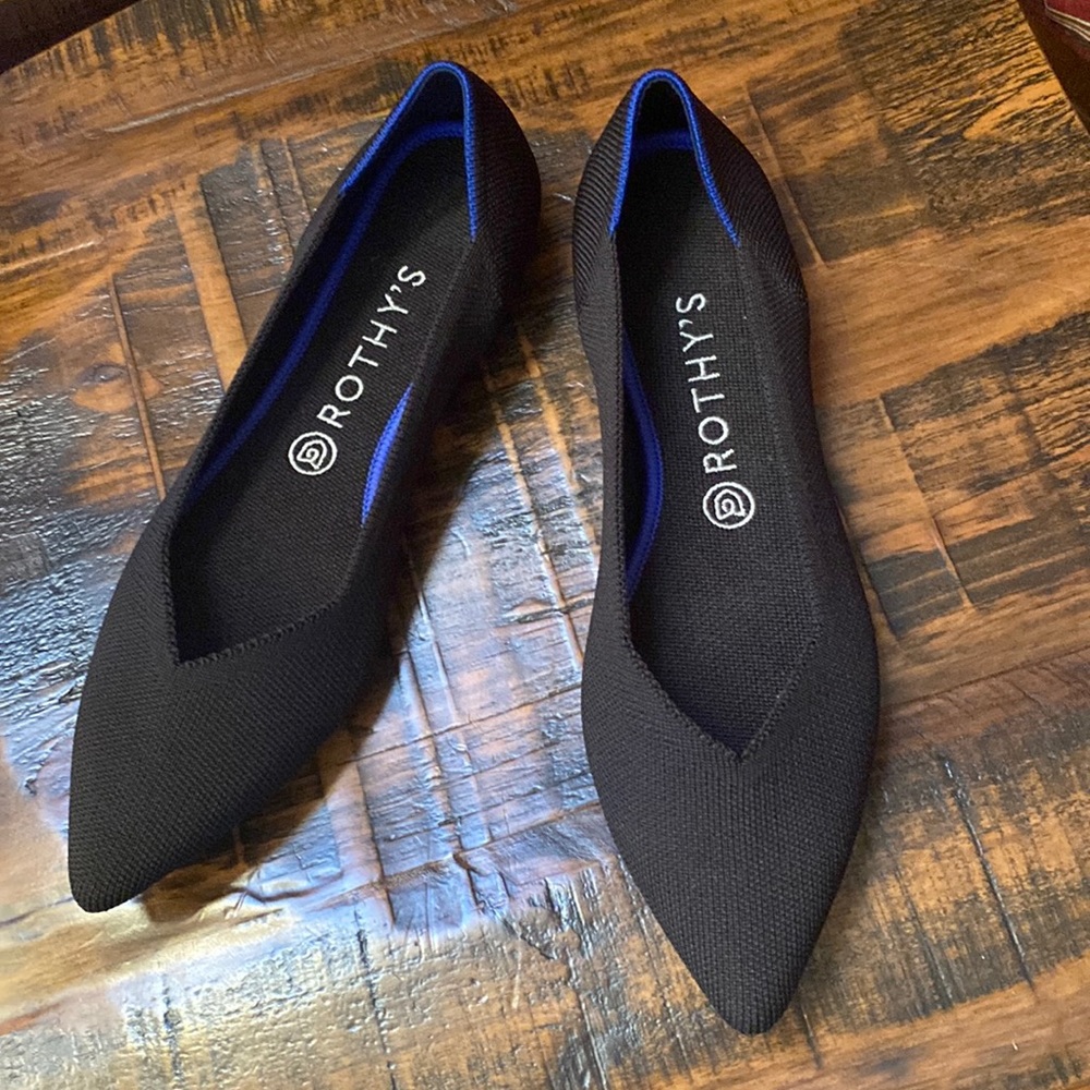 Black Rothy’s flat size 10 like new